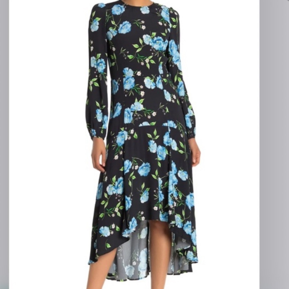 Yumi Kim Floral Midi Dress Long Sleeves
